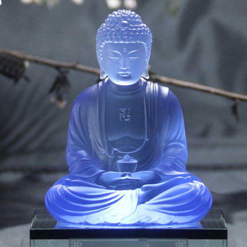Tượng Phật Dược Sư bằng đá Lưu Ly đẹp mắt