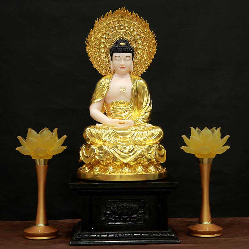 Tượng Phật Thích Ca Mâu Ni ngồi đài sen 